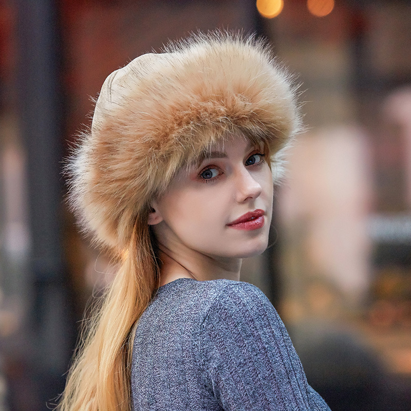 俄罗斯帽子 plus velvet thick warm hat winter fur snow cap