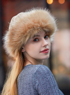 俄罗斯帽子 plus velvet thick warm hat winter fur snow cap