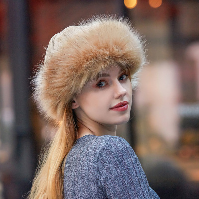 俄罗斯帽子 plus velvet thick warm hat winter fur snow cap