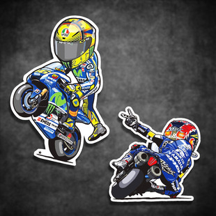 罗西Rossi摩托车车队防水骑士贴花YAMAHAQ版贴纸