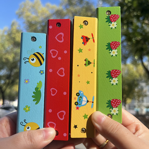 木质卡通口琴小学生幼儿园吹奏器