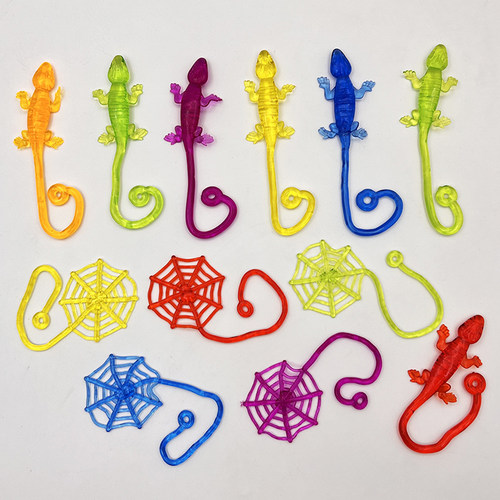 怀旧小玩具整蛊壁虎蜘蛛网粘粘乐
