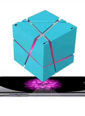 炫彩灯魔方Q1无线蓝牙低音炮桌面迷你插卡hifi小音响Qone蓝牙音箱