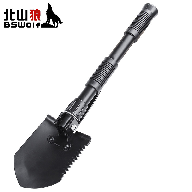 北山狼新款加厚整体热处理小号工兵铲直柄