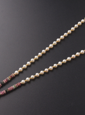 原创泰国佛牌链天然珍珠碧玺挂链蜜蜡翡翠吊坠绳挂件绳佛牌链子