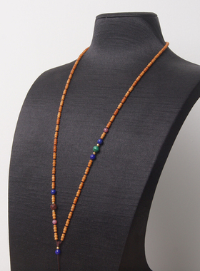 橄榄核蜜蜡翡翠挂件绳佛牌链子