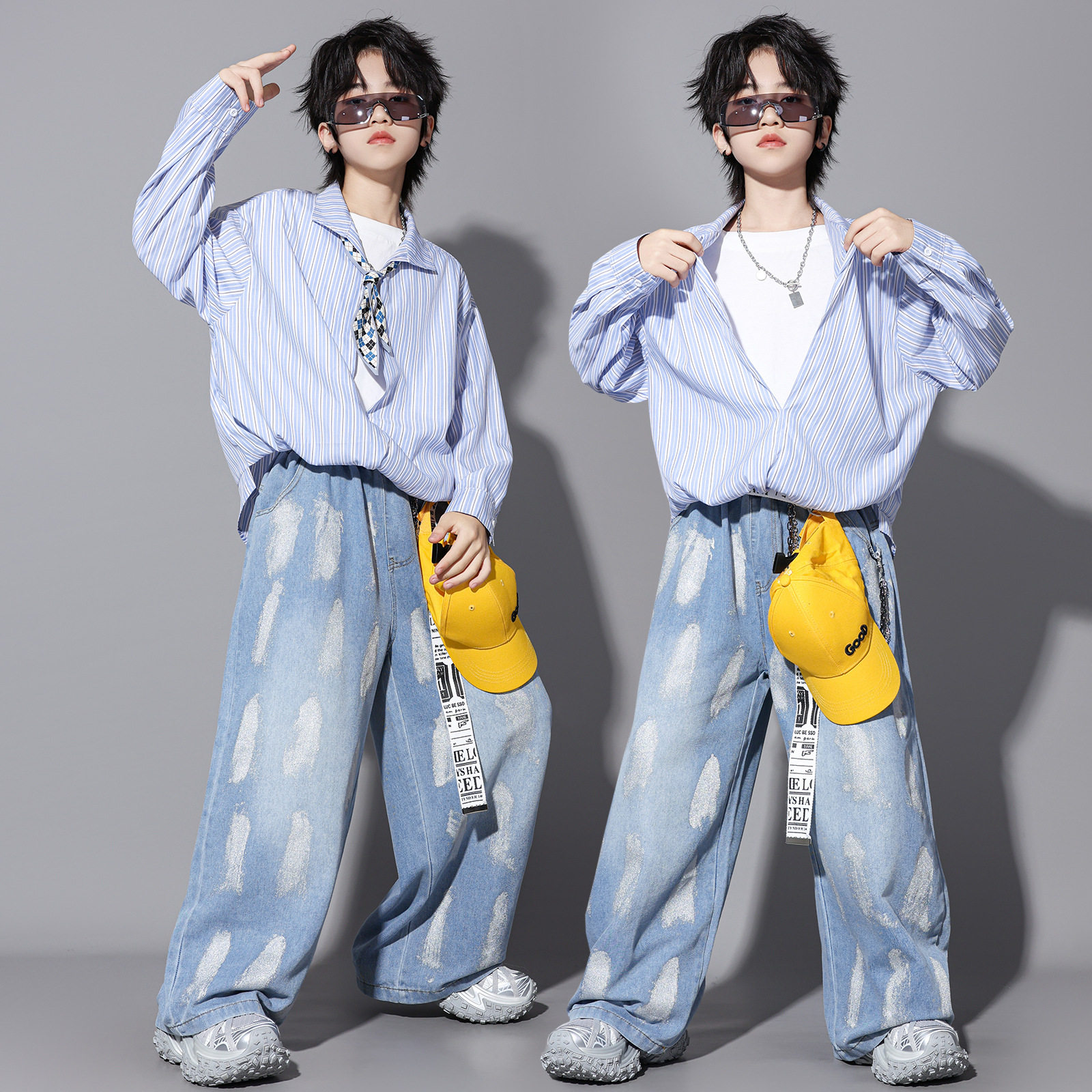 少儿hiphop街舞演出服男女童locking儿童嘻哈走秀衬衫牛仔裤套装,童装/婴儿装/亲子装,儿童演出服,淘宝优惠券,粉丝福利购,淘宝优惠卷