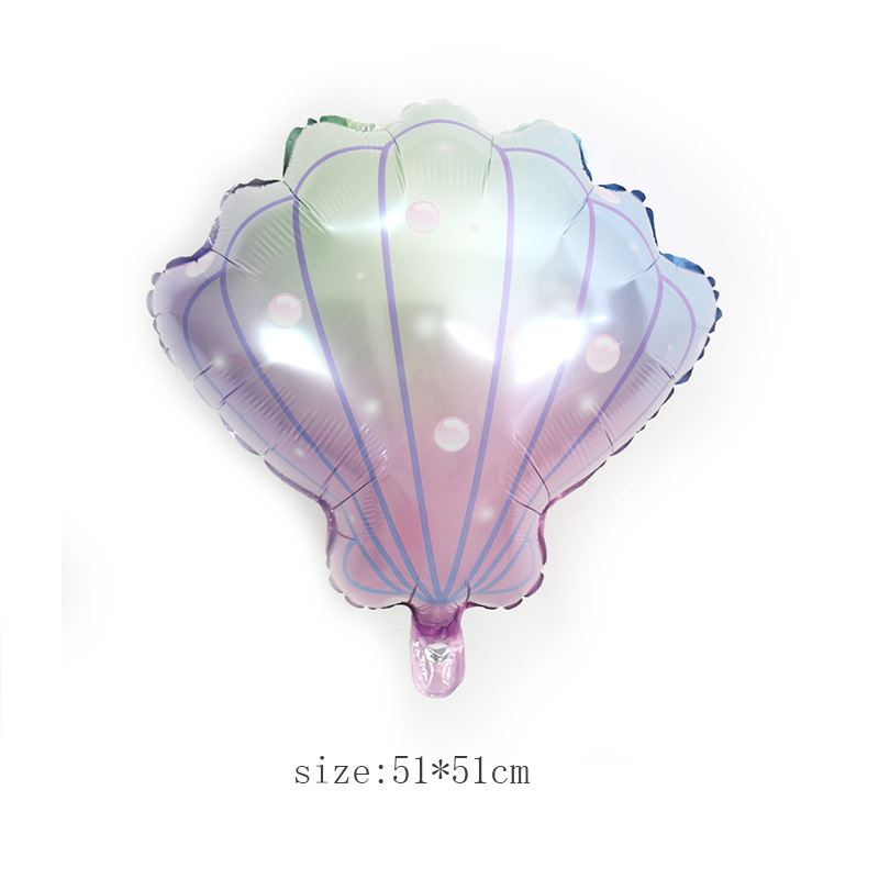 海洋主题珍珠贝壳生日派对气球
