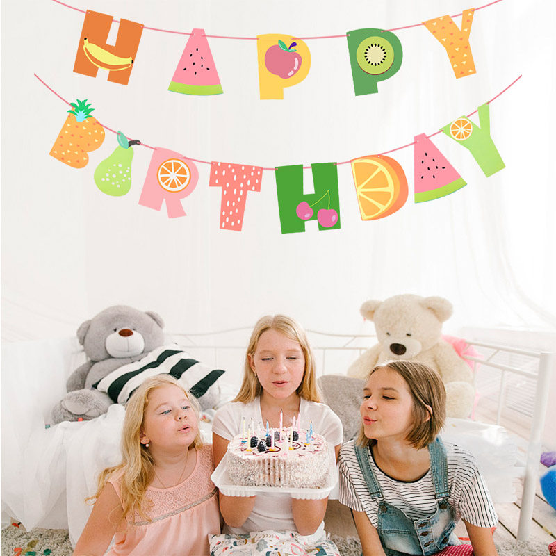 ins韩版夏威夷户外冰激凌水果儿童生日宝宝字母拉旗派对装饰布置,节庆用品/礼品,气球,淘宝优惠券,粉丝福利购,淘宝优惠卷
