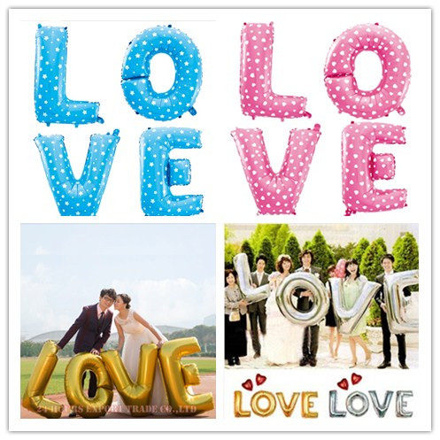 婚庆金色套餐情人节表白求婚新婚房布置酒店装饰数字字母LOVE气球