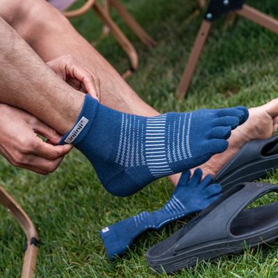 Injinji五指袜男女夏薄短中筒跑步袜子马拉松运动专业Coolmax速干