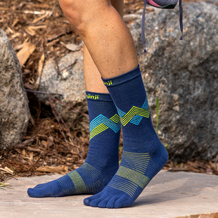Injinji25年五指袜夏男女薄长筒马拉松运动专业跑步Coolmax速干