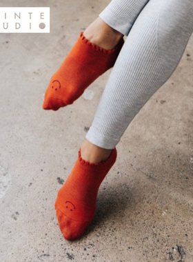 专业瑜伽袜PointeStudio原创设计Happy系列防滑普拉提健身初学者