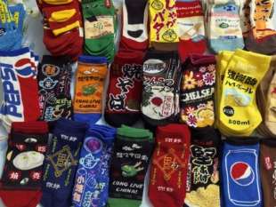 清库存日单文字食物袜子卡通袜子可爱卡通短袜女袜船袜女生袜子