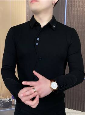 2024《春装卫衣》莲华门襟男士长袖卫衣收身潮流男上衣时尚休闲