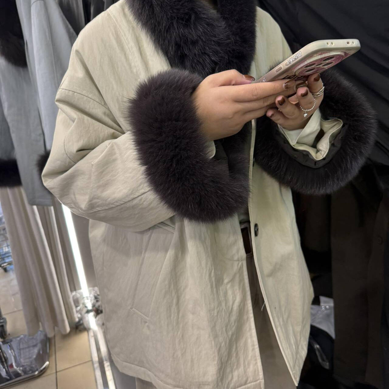 中长款羽绒服2025冬韩系保暖复古狐狸毛立领欧货白鸭绒外套女