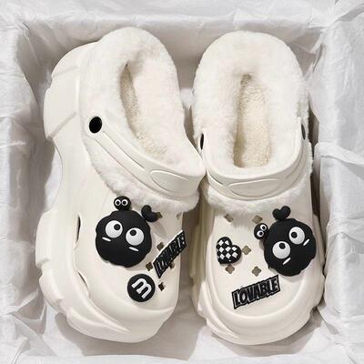 加绒洞洞鞋女款冬季2024