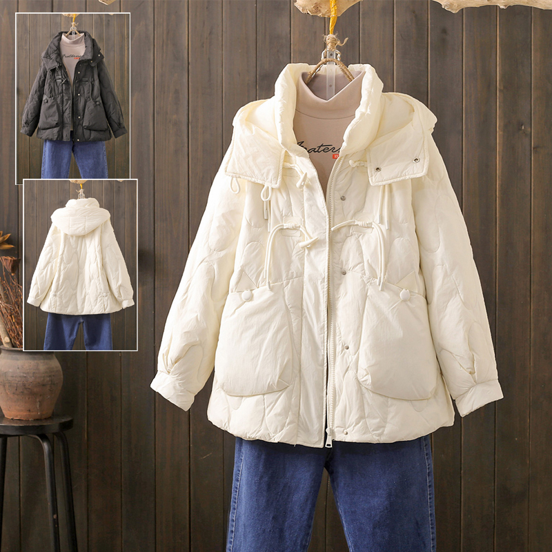 冬季大码220斤胖mm新中式羽绒服