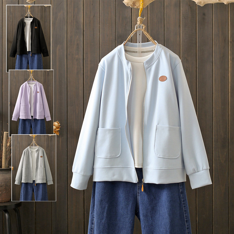 春秋薄款大码200斤卫衣外套