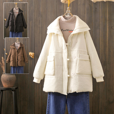 冬季大码200斤胖MM羽绒加厚棉服