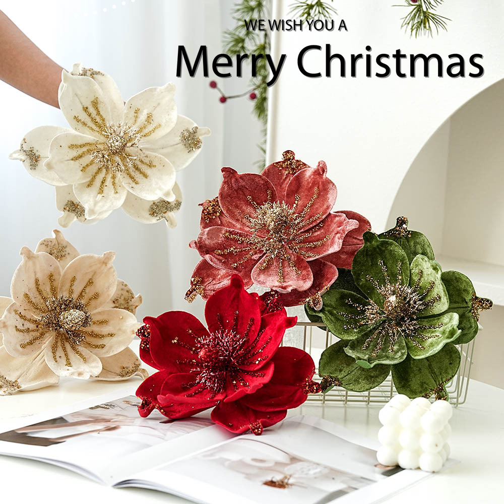 圣诞树插花高档亮片插花