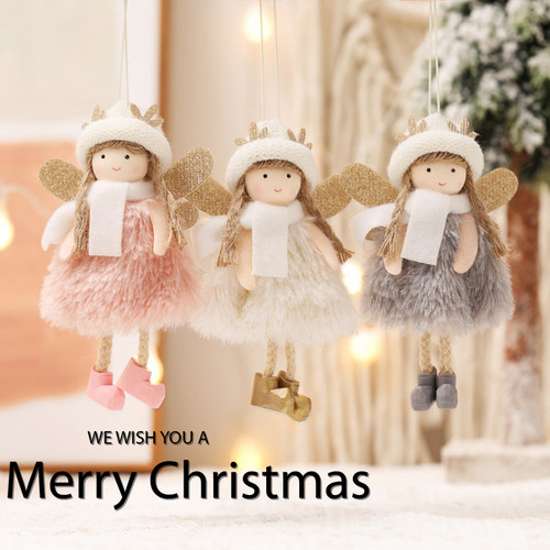 圣诞节装饰新品礼帽女孩创意挂件