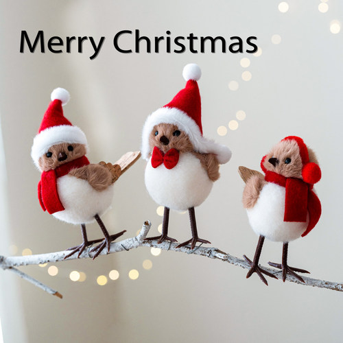 圣诞装饰品仿真小鸟装饰
