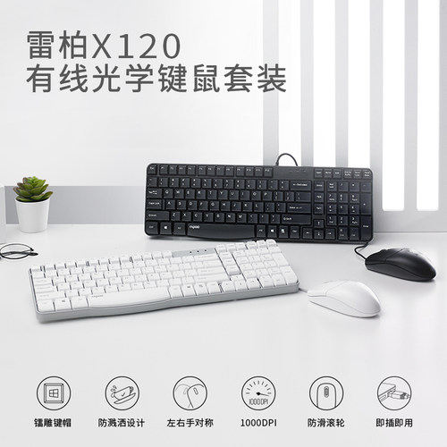 雷柏X120有线光学键鼠
