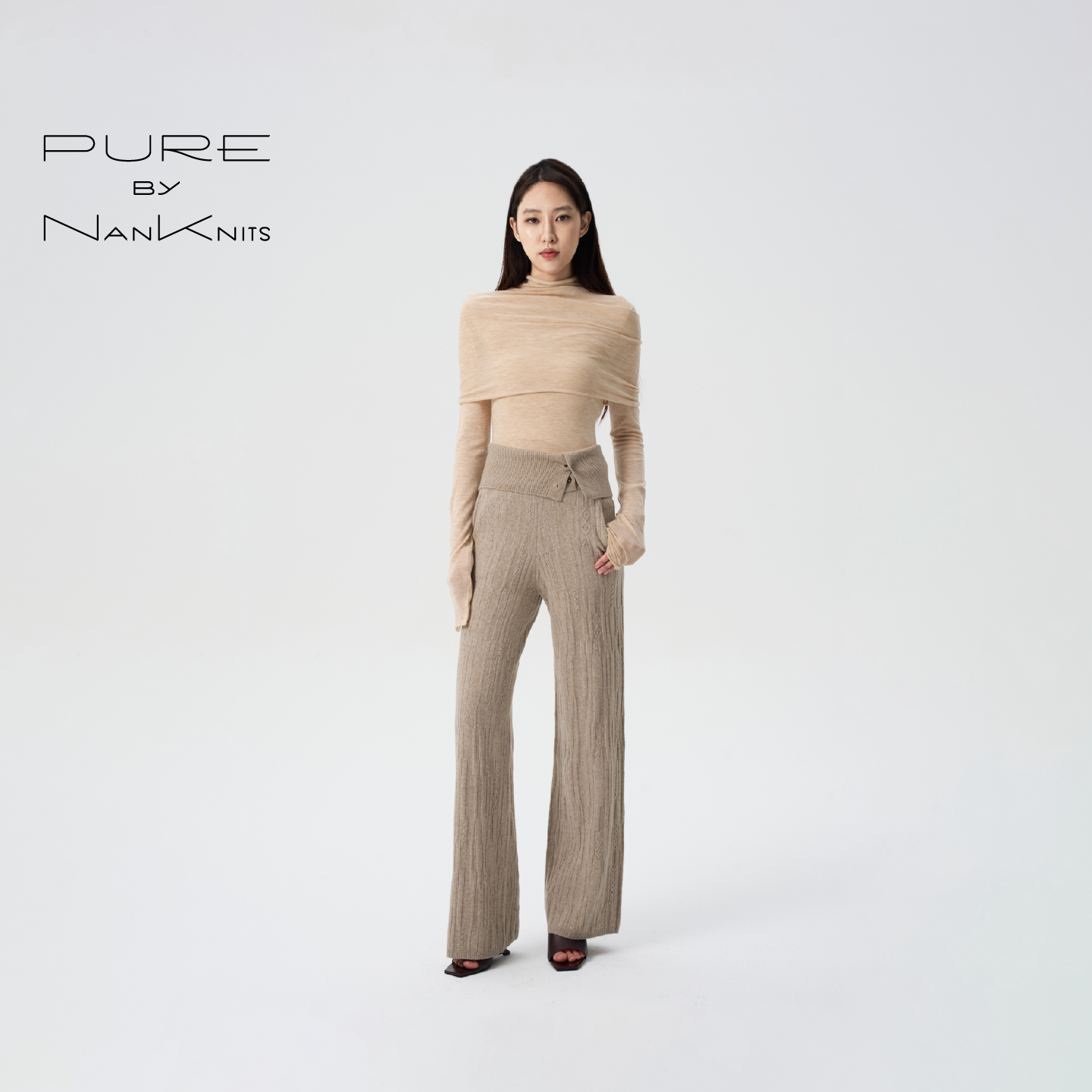 Pure by Nan Knits 绞花机理长裤 针织 羊毛 秋冬 高级感 百搭