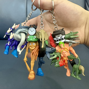 外国山海经融合兽书包挂件五帝王原始人多手鲨鱼怪公仔挂饰钥匙扣