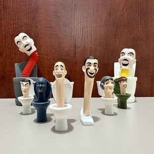 toilet可伸缩公仔模型儿童搞怪礼物小摆件 马桶人玩具手办Skibidi