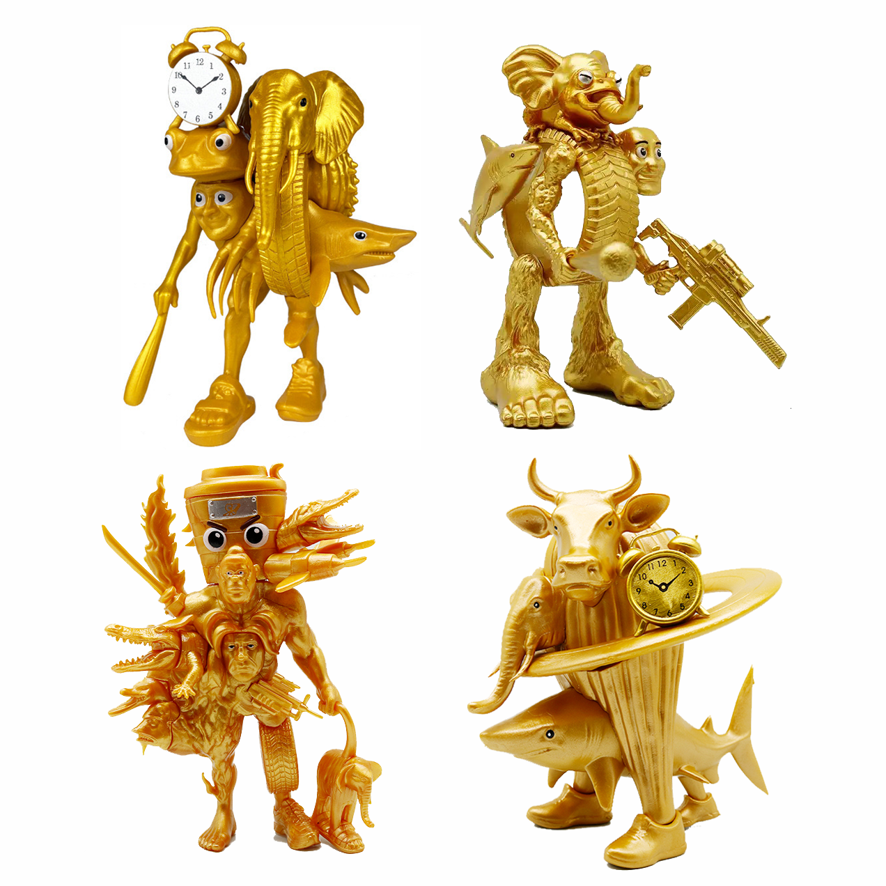 大号黄金版外国山海经融合怪手办