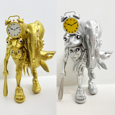 大号外国山海经黄金版融合怪手办银色通通通合体公仔模型可拆卸