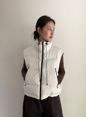 【EVERTRUE】90白鸭绒2025年新款羽绒马甲马夹背心女士立领61867