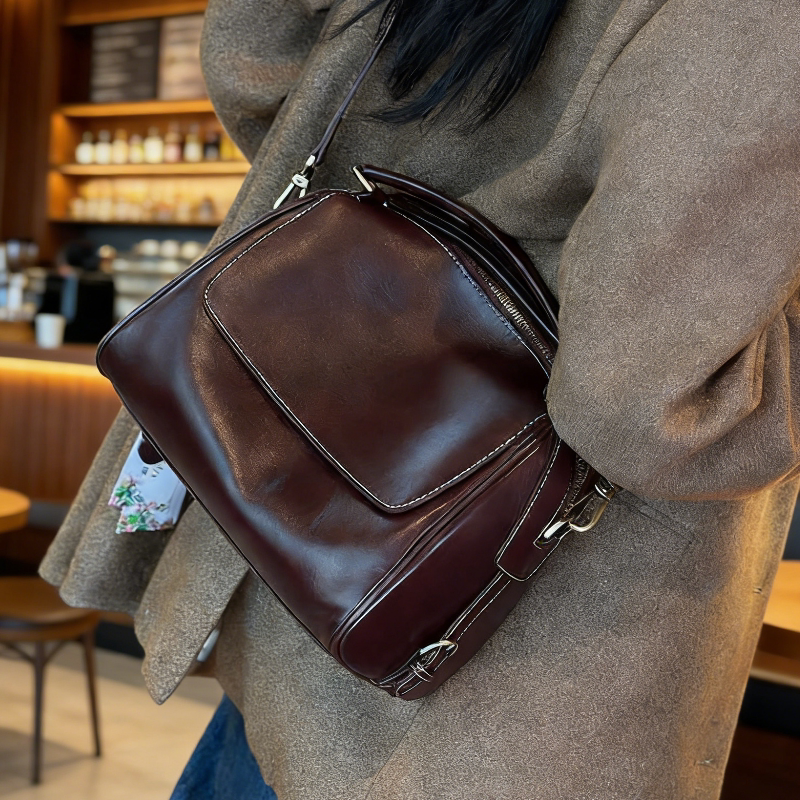 2026新款手提包女百搭时尚牛皮枕头包高级感时尚单肩斜挎包双肩带