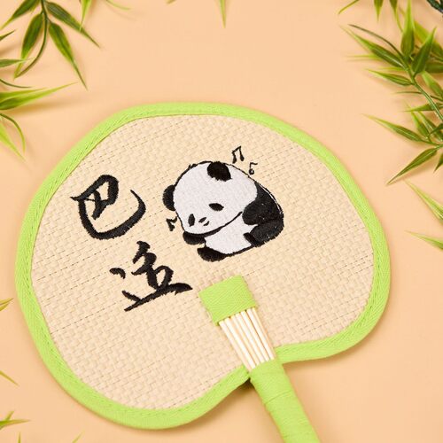 夏季刺绣蒲扇手工编织老式手摇