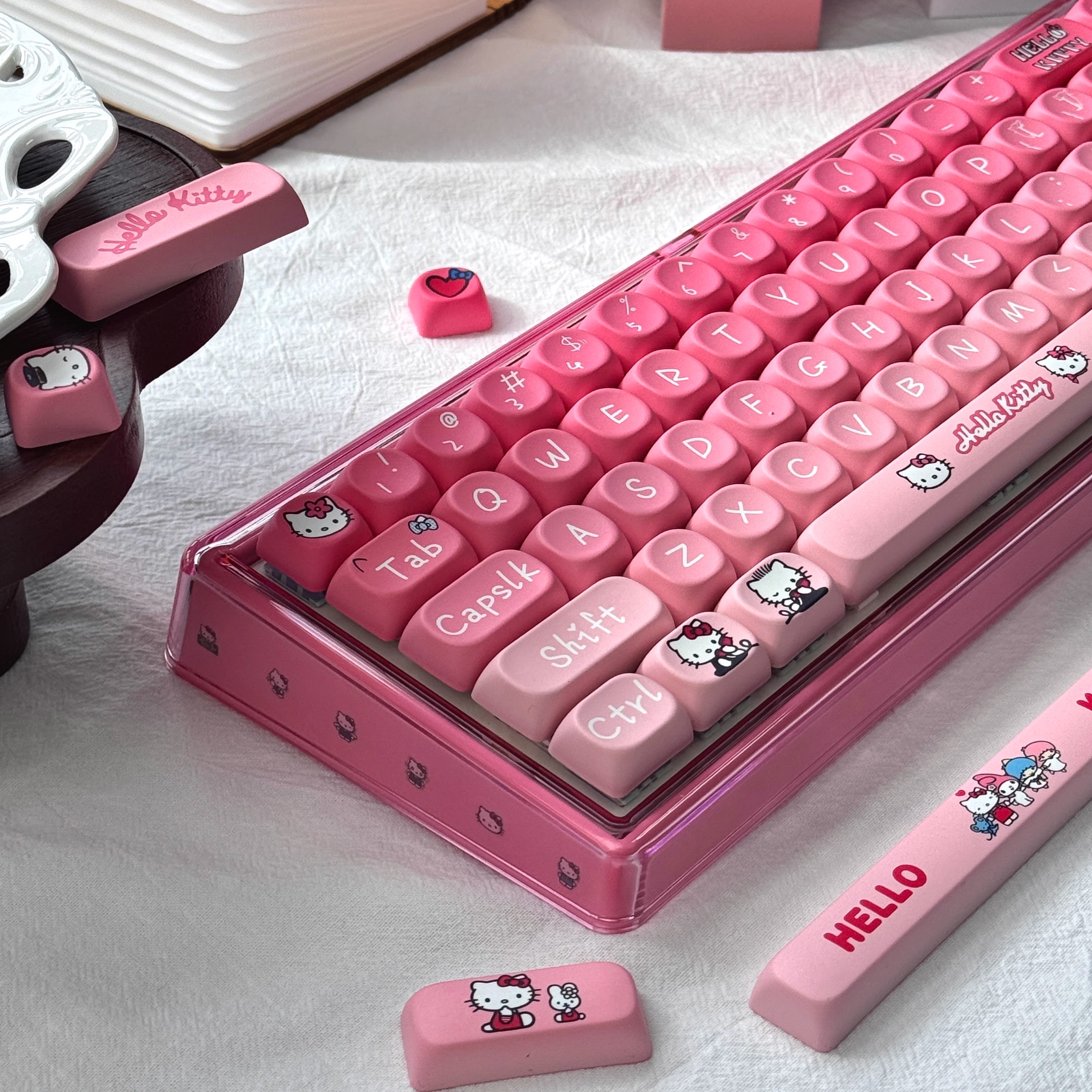 Ainbell【Base68-Kitty】卡通可爱机械键盘diy三模热插拔女生办公