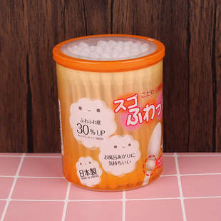 日本大创DAISO大头抗菌吸水棉签一次性棉棒80根洗澡后用棉签棉包