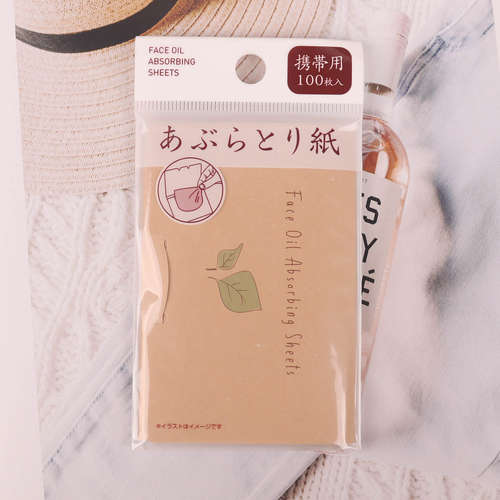 日本本土便携面油吸油纸100枚装