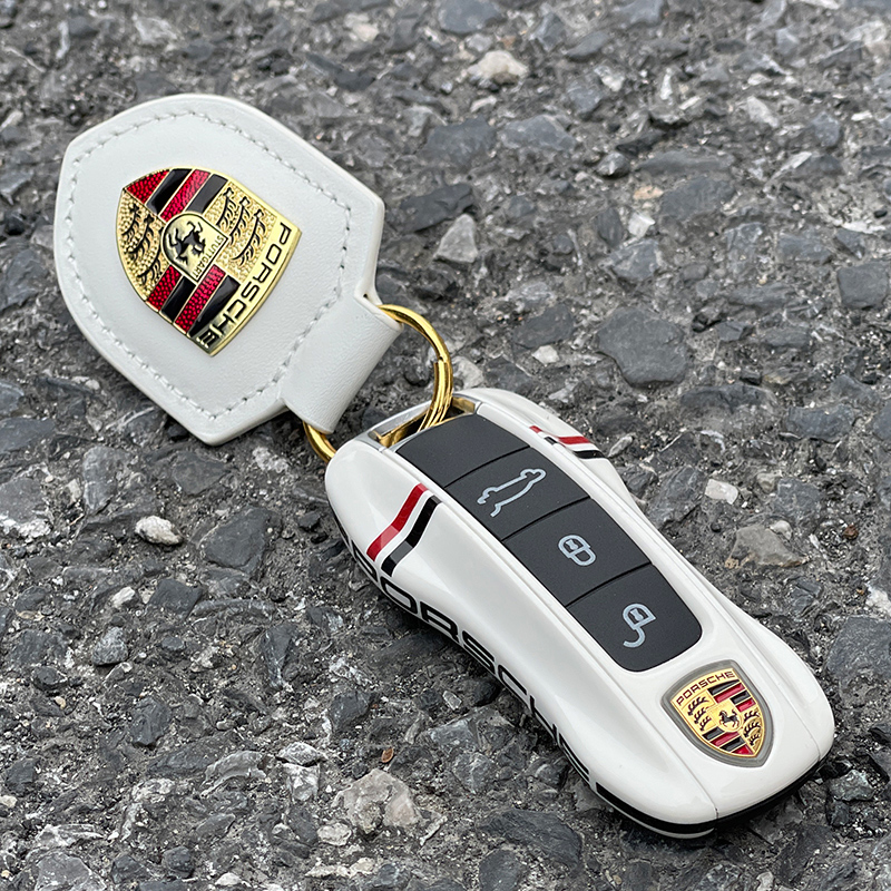 适用保时捷Taycan新帕拉梅拉Macan卡宴718车用钥匙套911钥匙壳扣