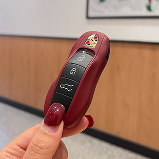 适用于保时捷钥匙壳卡宴718macan帕拉梅拉taycan/911钥匙套扣改装