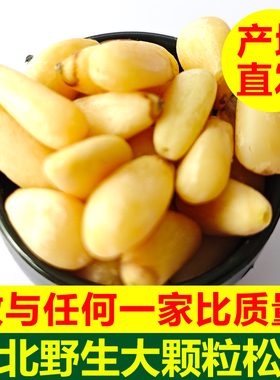 东北野生松仁松仁粒生新鲜松子仁生松子仁松子仁儿小包装即食原味