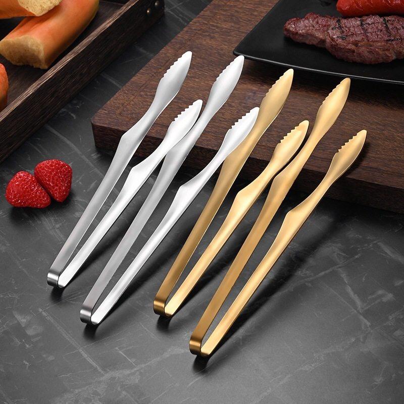 跨境卧式不锈钢食物夹酒店自助烧烤夹日式烤肉夹子公用夹食品冰夹