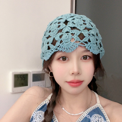 韩版民族风包头帽镂空春夏复古