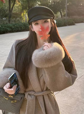 日系压边复古羊毛呢画家帽子女秋冬季fever款毡帽纯色报童骑士帽