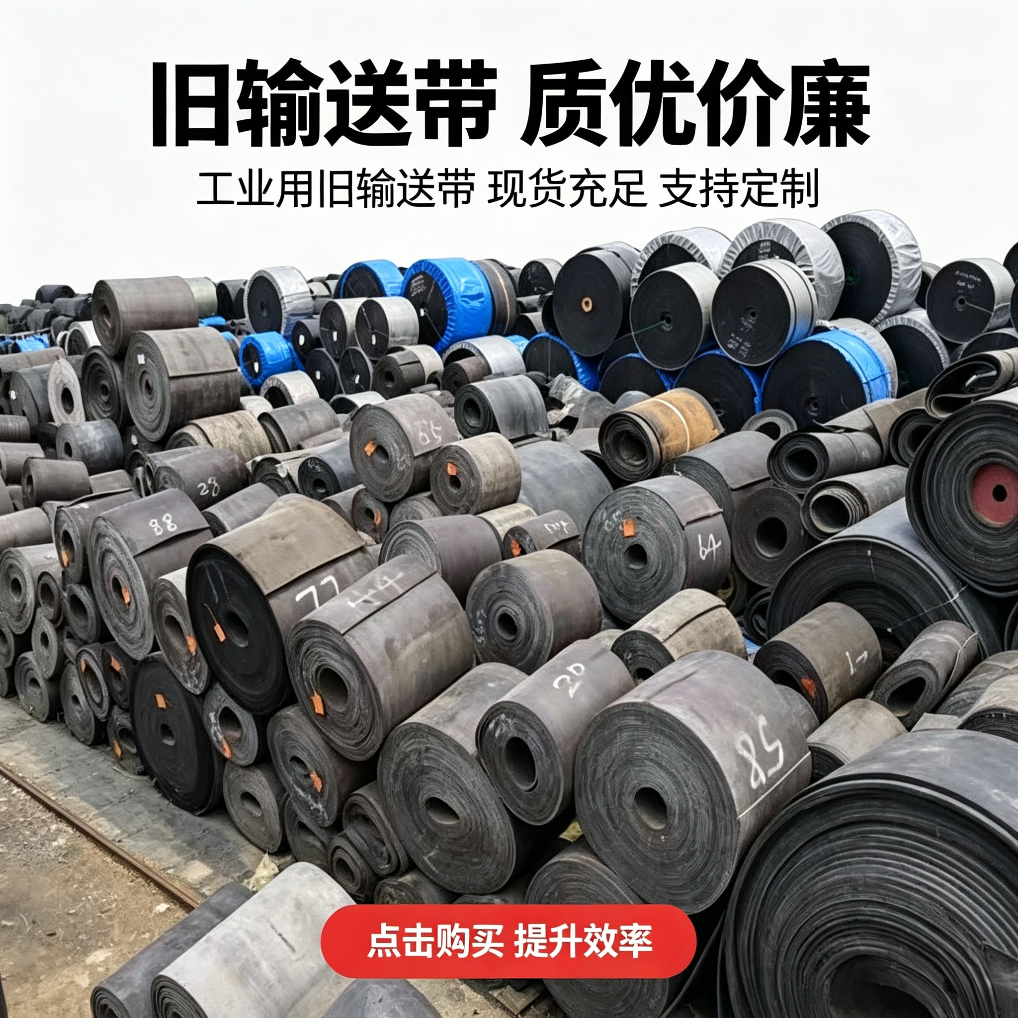 旧输送带橡胶吉橡尼龙厂家批发图片