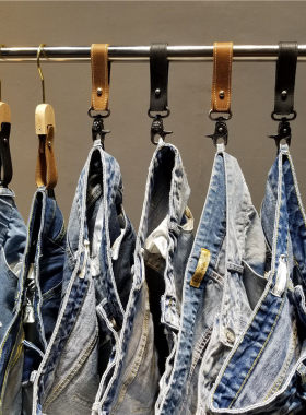 牛皮挂钩服装店裤子展示架男女