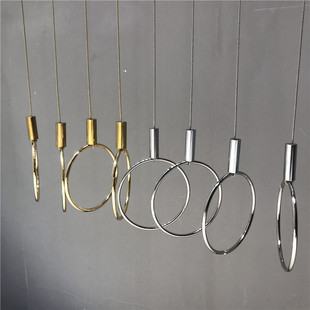 店铺挂链展示架 钢丝吊环挂衣服吊环吊挂 服装 店挂钩金色银色大圈