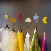 服装 货架衣服展示架 店吊环吊挂衣架挂钩钢丝吊链星星悬挂吊架童装