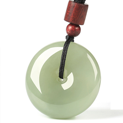 天然正品新疆青白玉男士玉吊坠